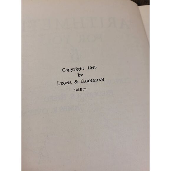 Vintage 1945 Math Book- Arithmetic for You 5 - Picture 6 of 11